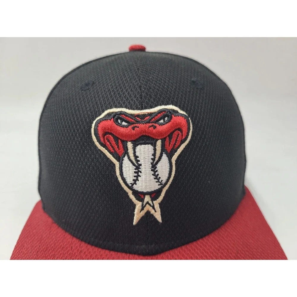 Arizona Diamondbacks New Era 59Fifty Fitted 7 Hat Cap Polyester‎ MLB Black Red